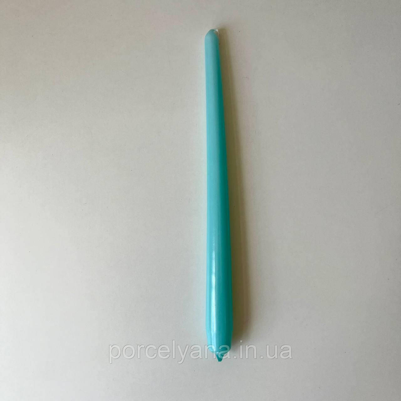 Свічка столова довга конусна 30 см Adpal Бірюза, фото 1