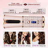 Бездротова автоматична плойка SevenPanda, портативна акумуляторна USB-плойка з керамічним покриттям та 6 температурними режимами, фото 4