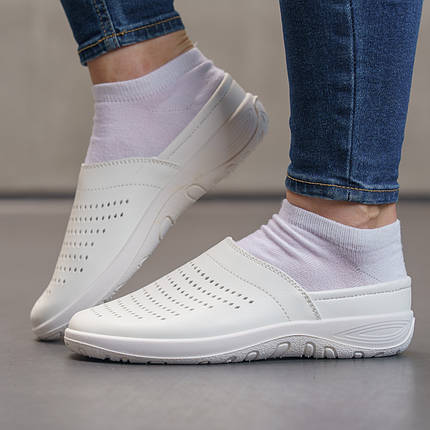 Жіночі медичні білі тапочки, фото 1