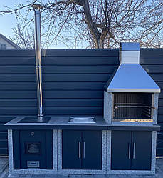 Вуличний камін-барбекю "Гарден Шеф" з фасадами комплект M