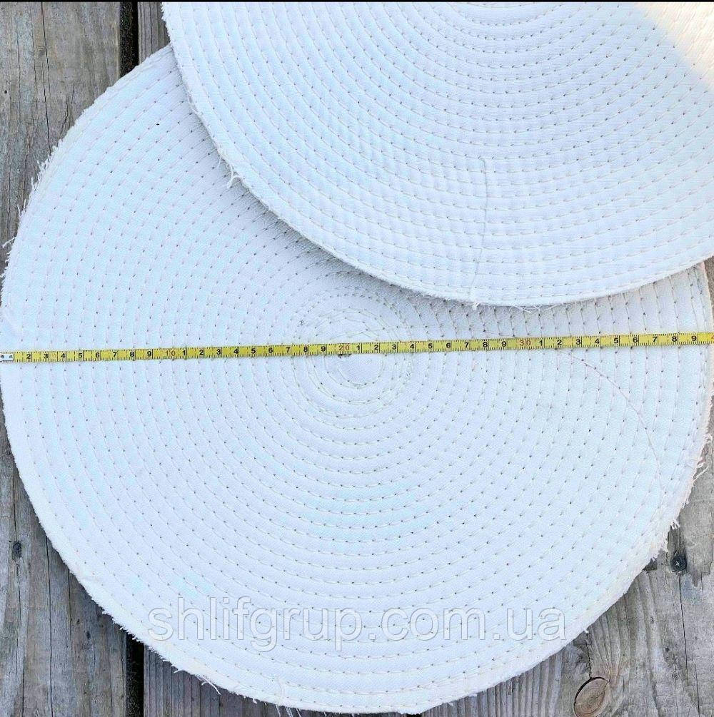 Біле 400 мм товщина 10 мм полірувальне тканинне коло., фото 1