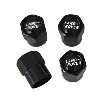 Ковпачки на ніпель з логотипом Land Rover, чорний логотип