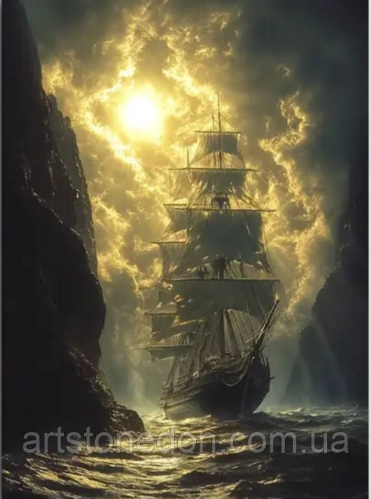 Картина «Корабель у сяйві бурі», фото 1