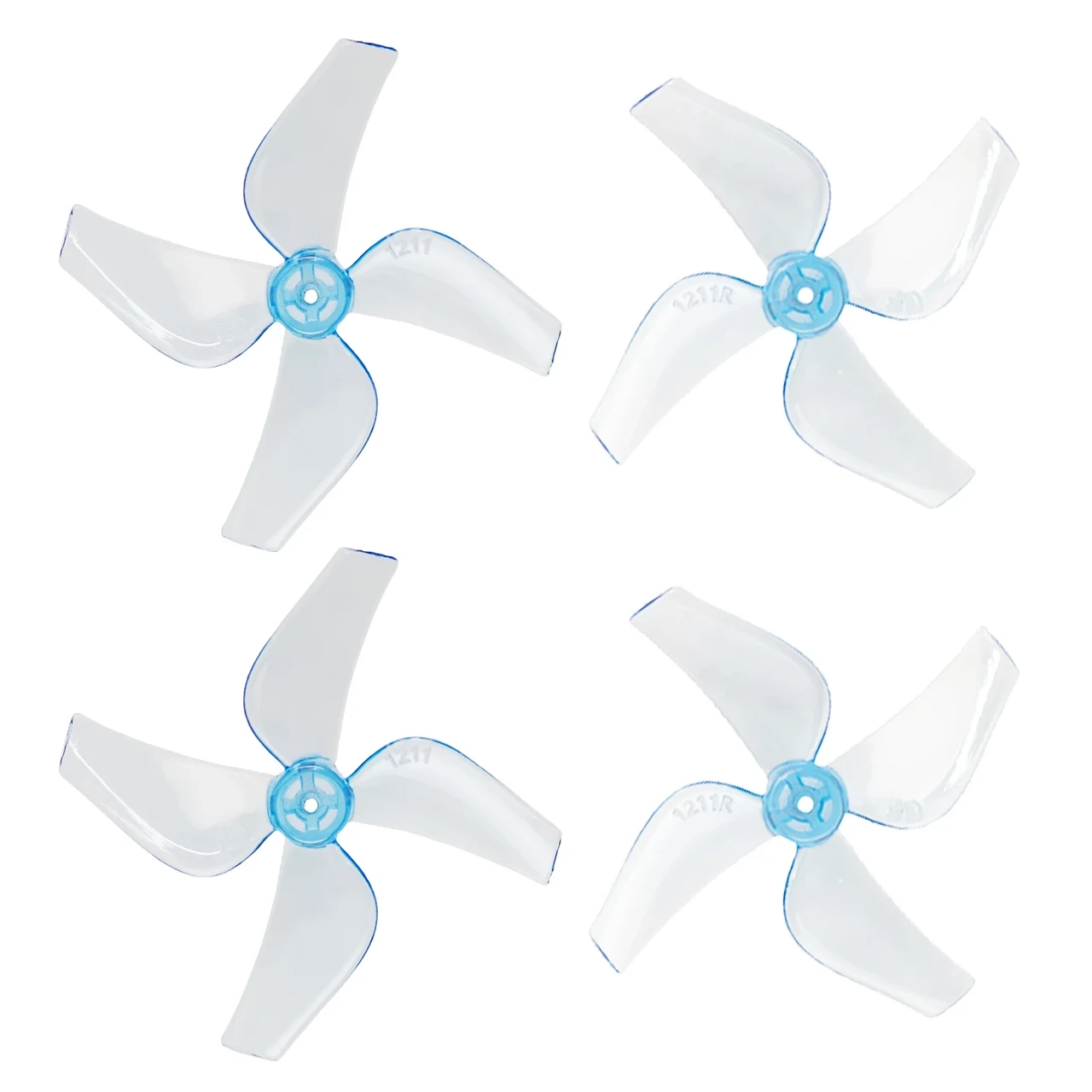 Gemfan 1211 31 мм 4 лопаті (1 мм вал) для дронів 1S |мотор 0702 29000 kv| (4 шт, Sapphire Blue)