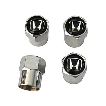 Ковпачки на ніпель хромовані з логотипом Honda
