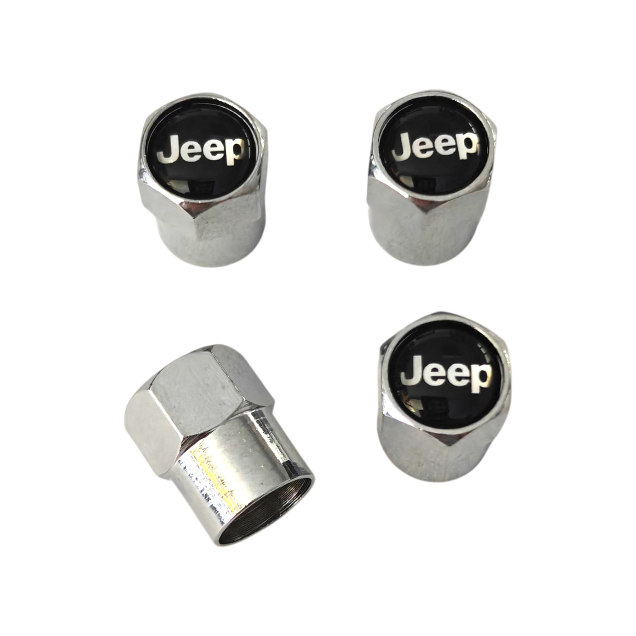 Ковпачки на ніпель хромовані з логотипом Jeep, фото 1