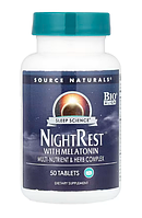 Source Naturals NightRest With Melatonin 50 Tablets