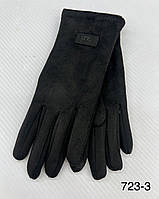 Жіночі сенсорні рукавички замш/хутро (гуртом)