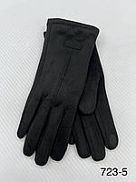 Жіночі сенсорні рукавички замш/хутро (гуртом)