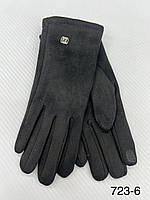 Жіночі сенсорні рукавички замш/хутро (гуртом)