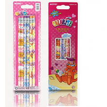 Олівці MARCO 1000ЕР - 6BL графітові з гумкою НВ круглі набір 6шт блістер (1/24/288)