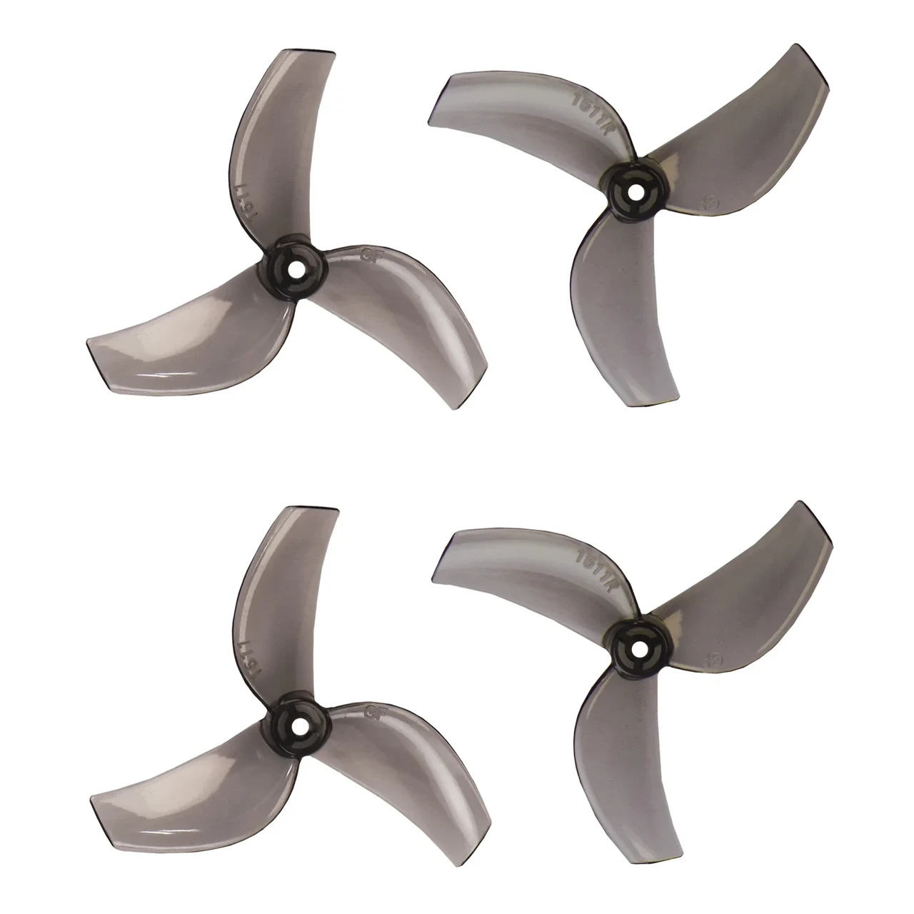 Gemfan 1611 40 мм 4 лопаті (1,5 мм вал) для дрона 1S FPV  |мотор 1002-1102| (4 шт, Clear Gray)