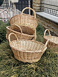 Корзина "Господарська" плетена з лози. Арт: Н030, фото 7