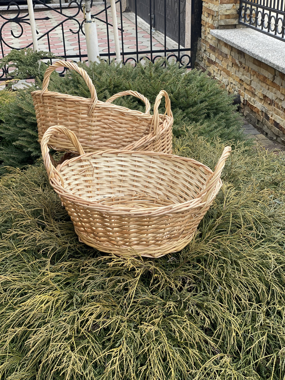 Корзина "Господарська" плетена з лози. Арт: Н030, фото 1