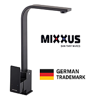 Кухонний змішувач чорний високий для кухні з нержавіючої сталі чорного кольору матовий кран для кухонної мийки