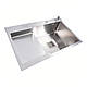 Кухонна мийка нержавійка CM 78*50C R VALESO Handmade з поглибленою полицею (3,0/0,8), фото 2
