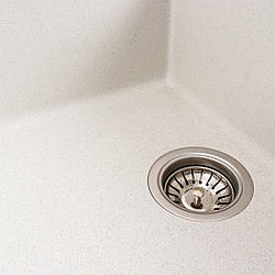 Гранітна мийка для кухні VALESO CASCADA 7050 матова Біла в крапку