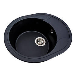 Гранітна мийка для кухні VALESO ONYX 5847 матова Чорна