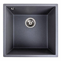 Гранітна мийка для кухні VALESO RUBA 4040 матова Сірий мусон