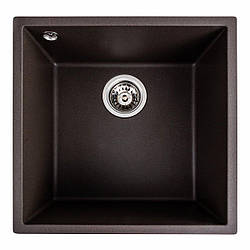 Гранітна мийка для кухні VALESO RUBA 4040 матова Темна скеля