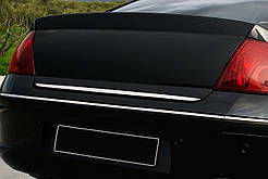 Кромка багажника (нерж) OmsaLine - Італійська нержавійка для Peugeot 407 2004-2011 рр