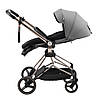 Коляска 2 в 1 Bair Moon Gold Edition MG-02 темно-сірий, фото 9