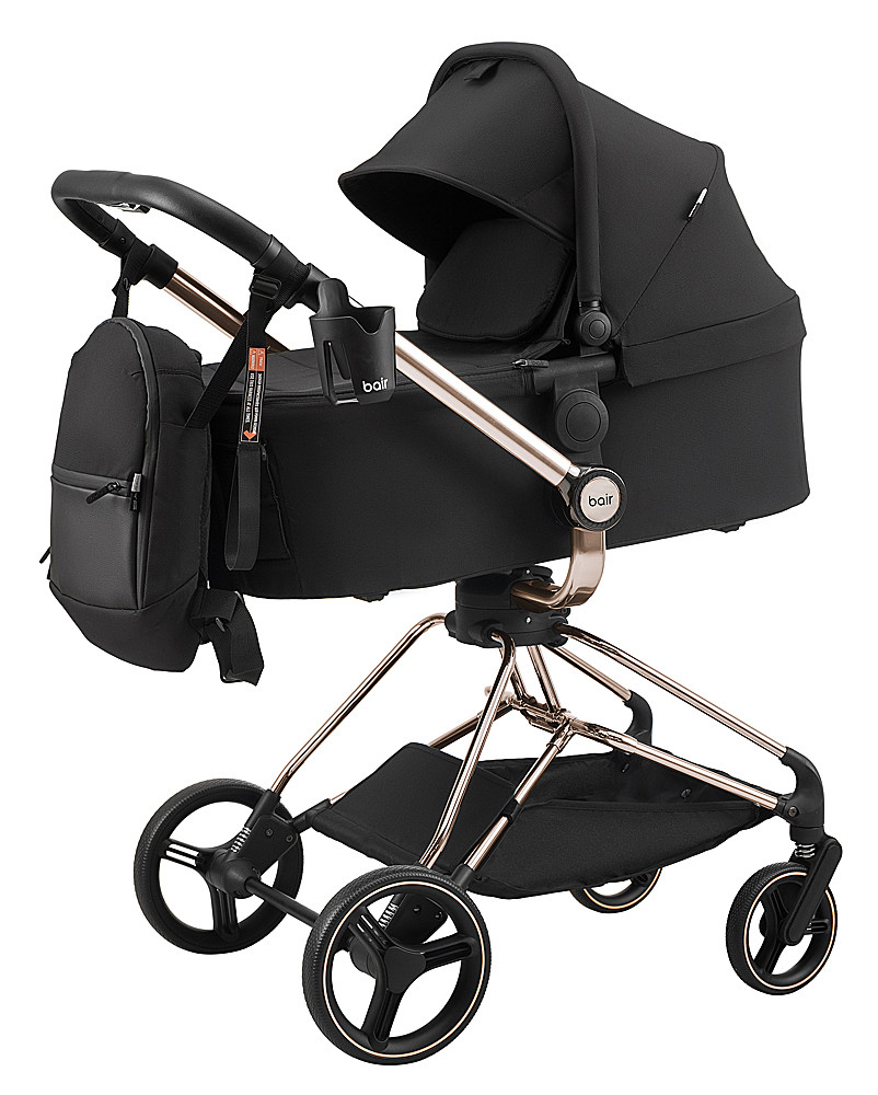 Коляска 2 в 1 Bair Moon Gold Edition MG-01 чорний, фото 1