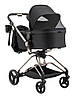 Коляска 2 в 1 Bair Moon Gold Edition MG-01 чорний, фото 5