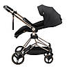 Коляска 2 в 1 Bair Moon Gold Edition MG-01 чорний, фото 9