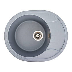 Гранітна мийка для кухні VALESO ONYX 5847 матова Сірий металік