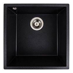 Гранітна мийка для кухні VALESO 4040 RUBA матовий карбон