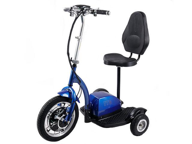 Електросамокат із сидінням (сидіння — спинка) TTG T06-2 48V500W 12AH синій, фото 1