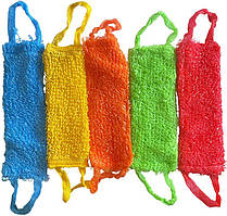 Мочалки банні, мачалка банна "Міні ведмідь" 400 х 140 мм, мочалки для тіла