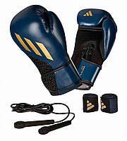 Боксерський набір Adidas (рукавички, бинти, скакалка) | синій | Adidas ADIKITW