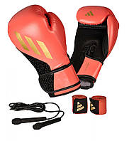 Боксерський набір Adidas (рукавички, бинти, скакалка) | червоний | Adidas ADIKITW