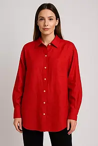 Жіноча сорочка червона KAPTSOVA MKKS6017-2