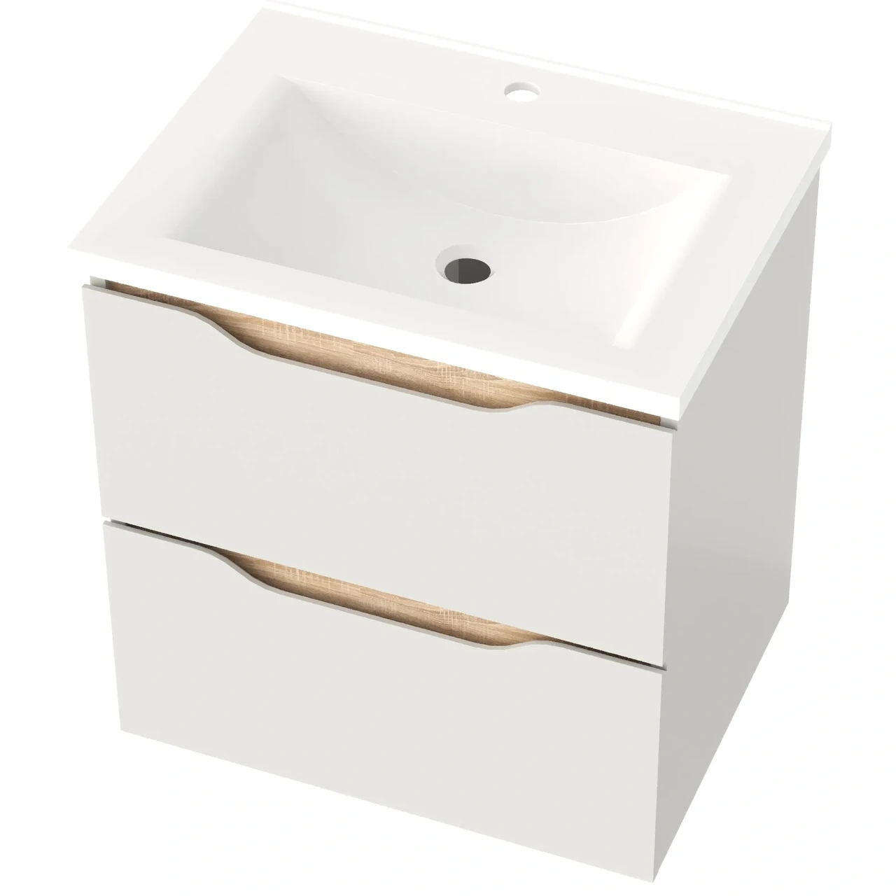 "Амелія" Тумба підвісна з умив. шк.Глорія 60 дуб сонома, фото 1