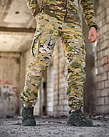 Тактические штаны карго осенние на флисе Камуфляж Multicam / Мультикам Soft shell