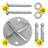 Кріплення для петель та канатів 4FIZJO X-Mount Grey (P-5907739311009), фото 2