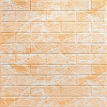 Декоративна 3D панель самоклейка 700х770х3мм Мармур жовтий (062-3) SW-00000694