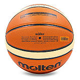 Баскетбольний м'яч Molten Помаранчево-Бежевий (розмір 6) BGM6X, фото 3