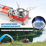 Туристична газова плита для природи, Пальник туристичний для походів Пальник газовий риболовлі HV-92, фото 5