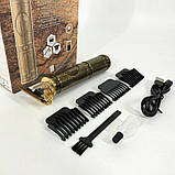 Професійна бритва-машинка для стрижки волосся Shuke, Машинка для стрижки волосся без шуму EY-49, фото 3