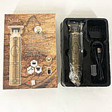 Професійна бритва-машинка для стрижки волосся Shuke, Машинка для стрижки волосся без шуму EY-49, фото 9