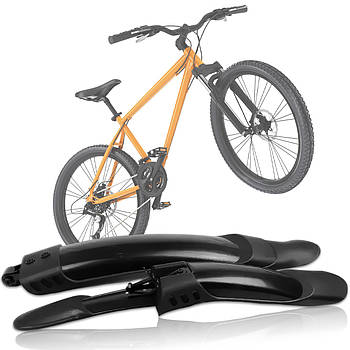 Крила для велосипеда пластикові висувні 24-29″ Чорні