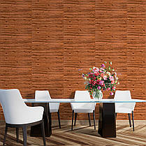 Самоклеюча декоративна 3D панель під дерево кольору золото 700х700х6мм (082) SW-00000020, фото 5