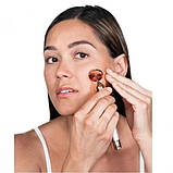 Масажер ролик електричний для особи Facial Roller Massager. Колір бежевий ML-37, фото 4