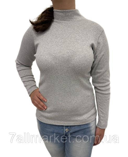 Гольф жіночий під горло 3124 l.grey р.S-3XL "Алія" недорого гуртом від прямого постачальника