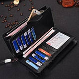 Стильний чоловічий гаманець, Гаманці клатчі чоловічі, Місткий гаманець горизонтальний VM-69, фото 9