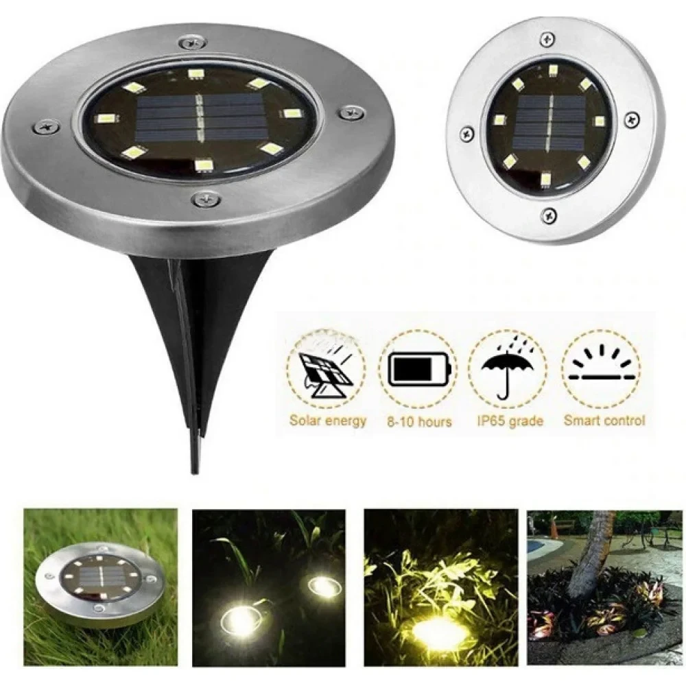 Вуличний світильник Solar Disk Lights 5050 на сонячній батареї